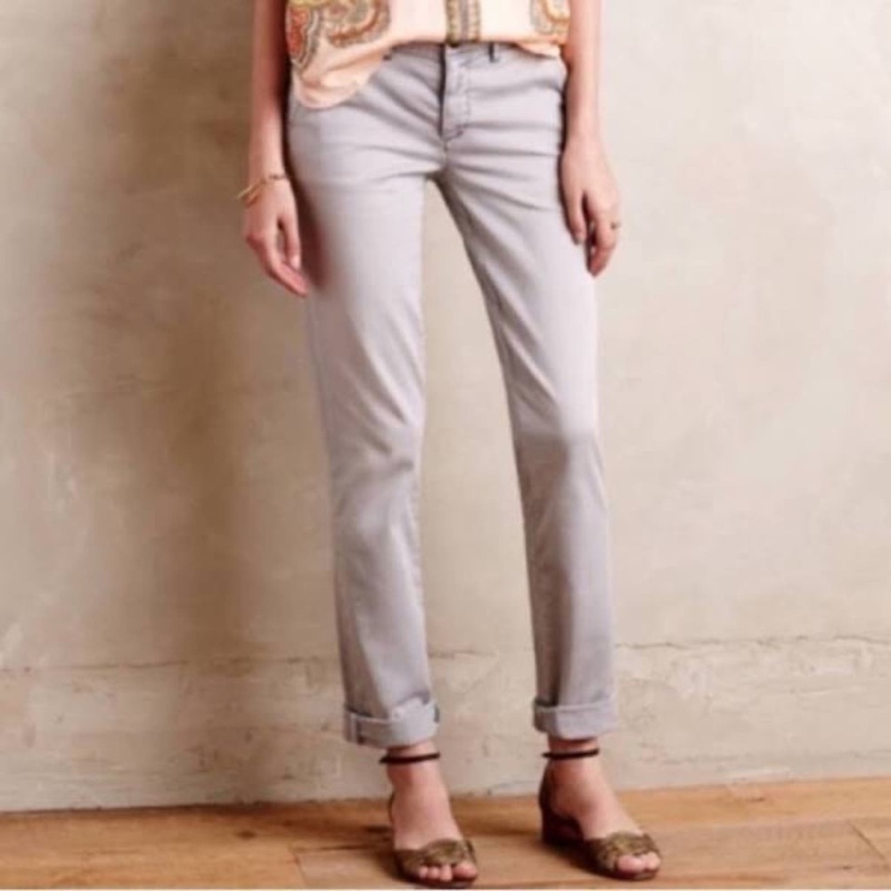 Anthropologie Grey Hyphen Straight Leg Pants Size 8